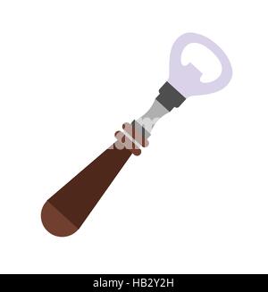 Flasche Öffner flache Symbol Stock Vektor