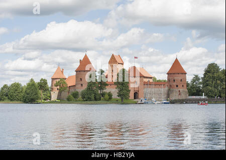 Trakai Burg am See Galve (Litauen). Stockfoto