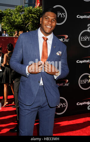 Julius Thomas kommt bei der 2014 ESPY Awards im Nokia Theatre L.A. Live im 16. Juli 2014 in Los Angeles, Kalifornien. Stockfoto