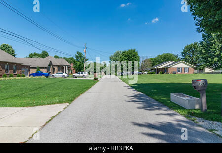 Nachbarschaft Straßen im Vorort Midwest America Stockfoto