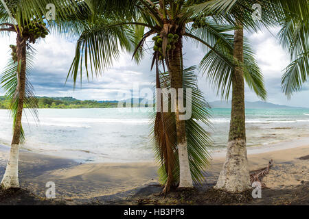 Leeren Strand in Puerto Viejo, Costa Rica Stockfoto