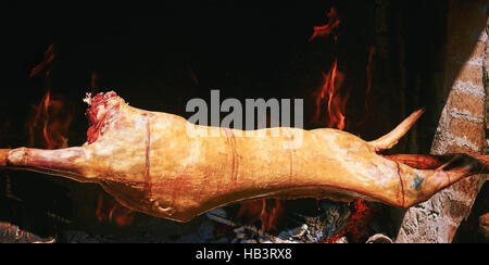 Spanferkel braten-Buchse Stockfoto