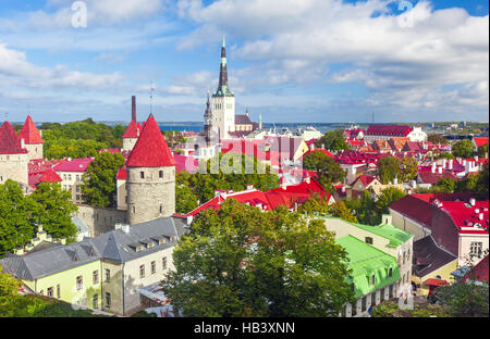 Schönen Sommer aerial Panorama von Tallinn Stockfoto