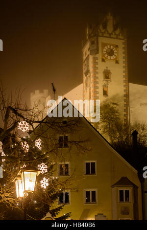 Füssen bei Nacht Stockfoto