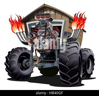Cartoon-Monster-Truck Stockfoto