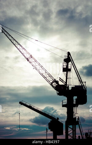 Industriekran in Danziger Werften Stockfoto