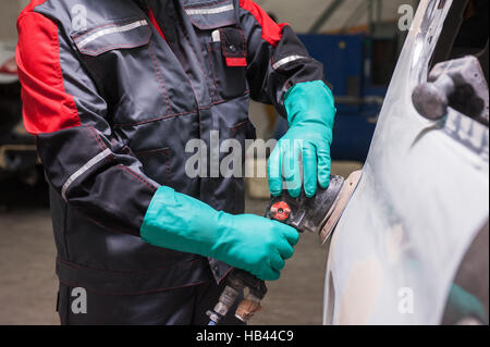 Das Auto Polieren Stockfoto