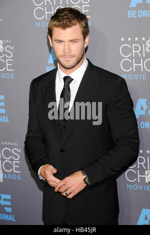 Schauspieler Chris Hemsworth besucht die 20. Critics' Choice Movie Awards im Hollywood Palladium am 15. Januar 2015 in Hollywood, Kalifornien. Stockfoto