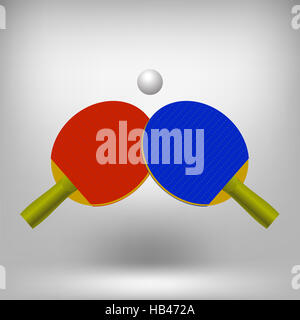 Zwei Ping-Pong-Schläger Stockfoto