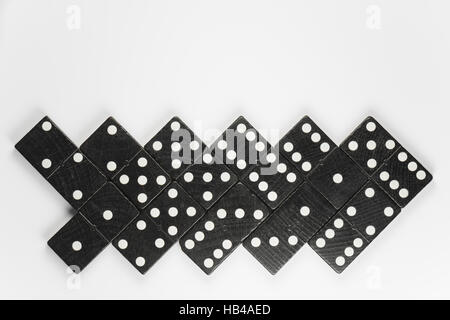 Black Domino-Steinen Stockfoto