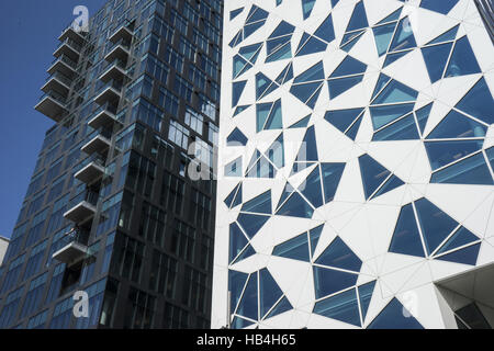 Büro-Viertel-Barcode in Oslo Stockfoto