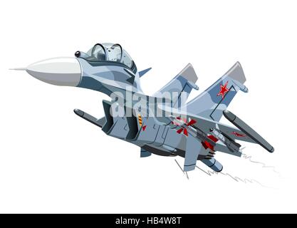 Militärflugzeug Cartoon Stockfoto