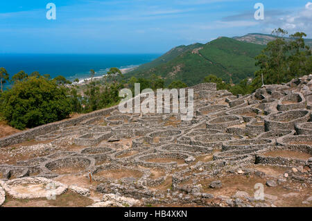 Der keltischen Siedlung "Castro de Santa Tecla" - 1. Jahrhundert v. Chr., La Guardia, Pontevedra Provinz, Region Galicien, Spanien, Europa Stockfoto