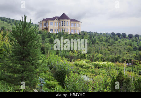 Ferienhaus im Zwinger Arboretum blühen Tal. Stockfoto