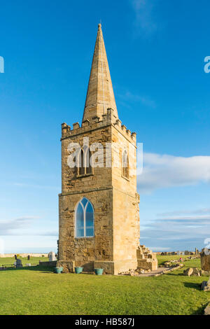 Der Turm und der Turm der Kirche Saint-Germain Marske am Meer eine Klasse 2 denkmalgeschütztes Gebäude eingebaute 1160 des Rests abgerissen 1950 Stockfoto