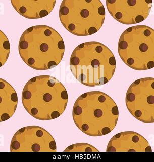 Vektor-Illustration von nahtlosen Cookie Hintergrund Stock Vektor