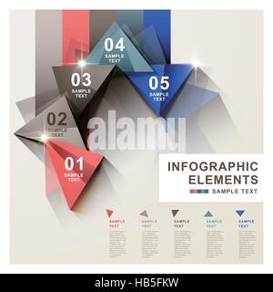 moderne attraktive Infografik Designelemente mit glänzenden Dreiecke Stock Vektor