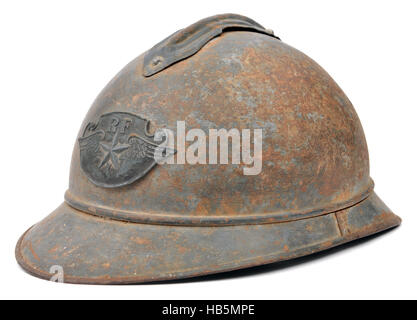 Ersten Weltkrieg französische Armee Soldat Helm Stockfoto