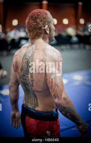 UFC-Kämpfer Chris Leben während einer Trainingseinheit vor UFC 116 am 30. Juni 2010 in Las Vegas, Nevada. Foto von Francis Specker Stockfoto