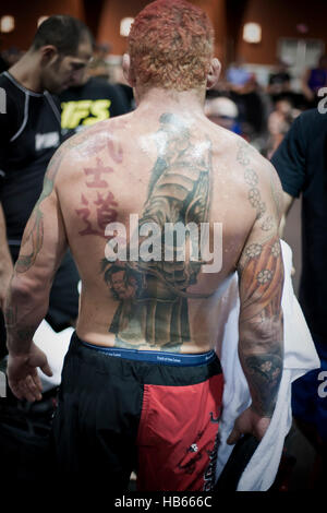 UFC-Kämpfer Chris Leben während einer Trainingseinheit vor UFC 116 am 30. Juni 2010 in Las Vegas, Nevada. Foto von Francis Specker Stockfoto