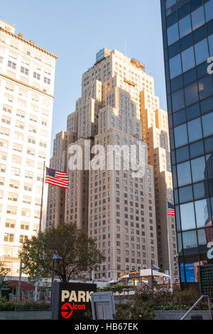 Das Wyndham New Yorker Hotel, 8th Avenue, New York City, Vereinigte Staaten von Amerika. Stockfoto