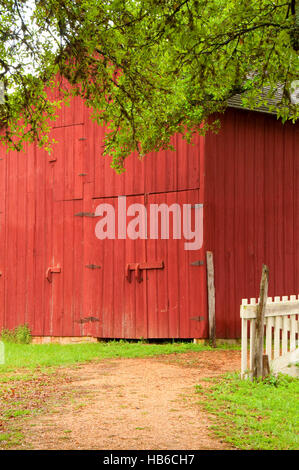 LBJ Boyhood Home Scheune, Lyndon B. Johnson National Historical Park, Texas Stockfoto