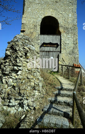 Ruine, Turm, Burg, schwäbische Alb, Deutschland Stockfoto, Bild ...