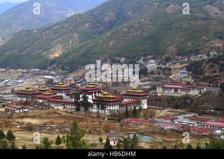 Tashichho Dzong in Thimphu Stockfoto