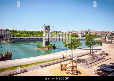 Brücke über die Saône, Lyon Stockfoto