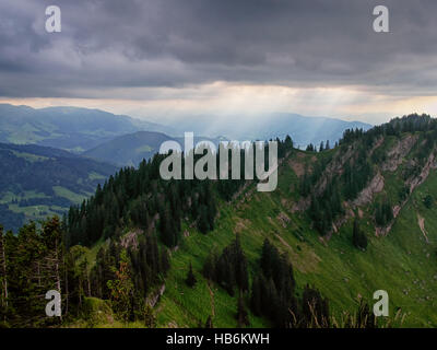 Blick von der Seelekopf auf Hohenfluhalpkopf Stockfoto