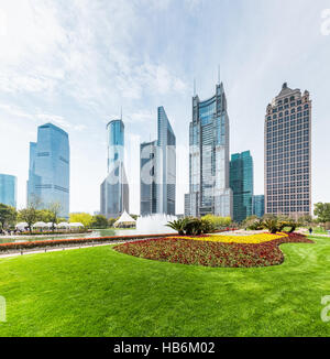 Shanghai-zentrale Grönland mit modernen Gebäuden Stockfoto