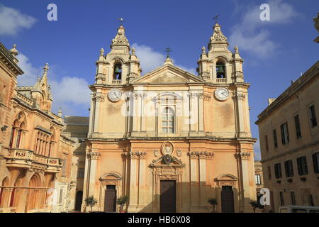 St. Peter-Paul-Kathedrale in Mdina. Stockfoto