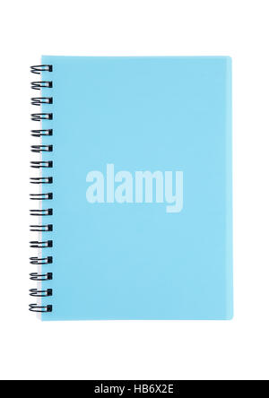 Leere Cyan blau Notebook für Office auf weißen Hintergrund isoliert Stockfoto
