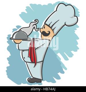 Chef der Servierplatte Stock Vektor