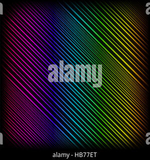 Leuchtende Neon Linien Hintergrund. Stockfoto