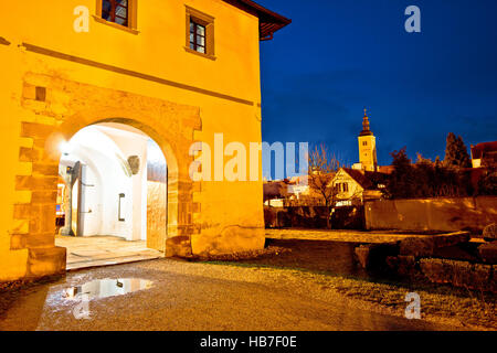 Barocke Stadt Varazdin Abend Blick Stockfoto