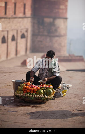 Pflanzliche Verkäufer, Fatehpur Sikri Stockfoto