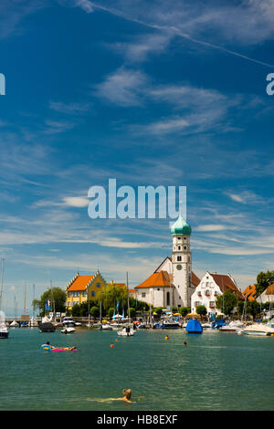 Saint George Church, sogar Burg, UNESCO-Weltkulturerbe, Bodensee, Bayern, Deutschland Stockfoto