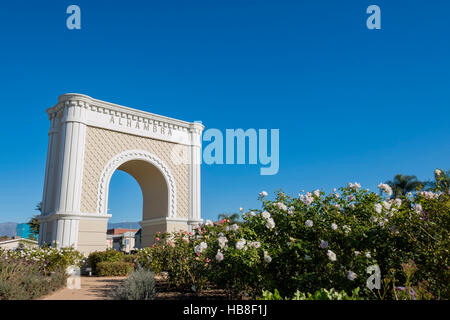 Das große Alhambra Symbol Wahrzeichen von Los Angeles, Kalifornien Stockfoto