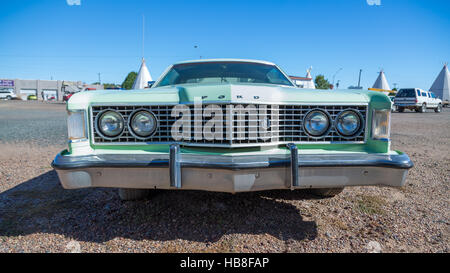 Oldtimer Ford Galaxie 500, Frontgrill, Holbrook, Arizona, USA Stockfoto