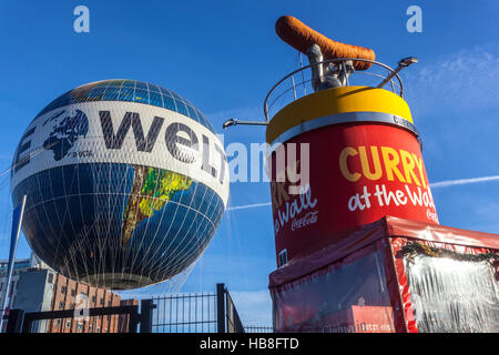 Berlin Curry wurst Fast Food an der Mauer, Curry Wurst Berlin, Deutschland Stockfoto