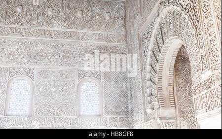 Arabische Tür im Alhambra Stockfoto