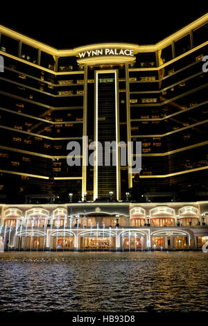 Das Wynn-Palast bei Nacht, Macao, China Stockfoto