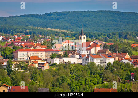 Stadt von Zelina in grüner Natur-Ansicht Stockfoto