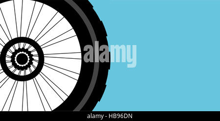 Vector Silhouette ein Fahrrad-Rad Stockfoto