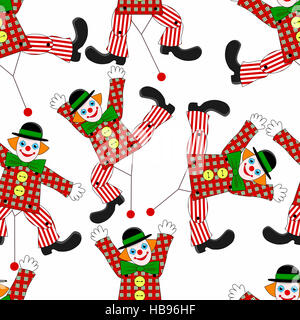 nahtlose Muster mit Clown Stockfoto