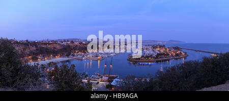 Panoramic Dana Point Hafenblick Stockfoto