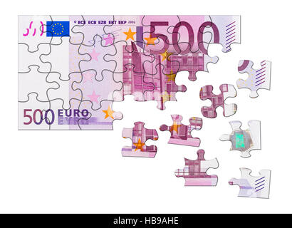 Geld-puzzle Stockfoto