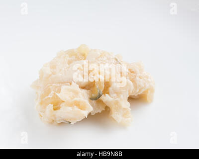 Japanische Küche, marinierter Hering Roe und Wasabi auf weißen Hintergrund isoliert Stockfoto