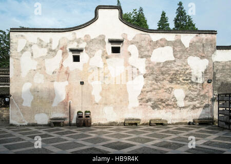 Ansicht der Wand Wasserstadt Wuzhen. Zhejiang Provinz, China Stockfoto